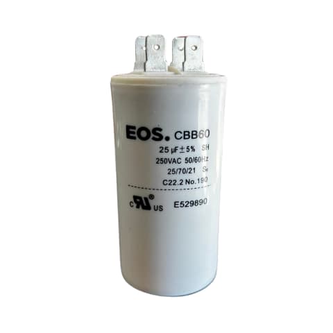 CAPACITOR 25 UF 250V.AC 50/60HZ C/ TERMINAL