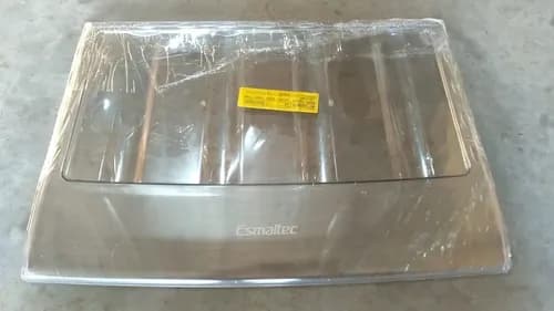 TAMPA GAVETA LEGUMES RCD38 CINZA FUME C/ SERIGRAFIA